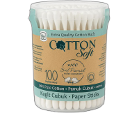 Cotton Soft ECO Ватные ПАЛОЧКИ 100шт Paper stick /12