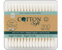 Cotton Soft ECO Betisoare igienice 200buc dreptunghi Paper stick /12