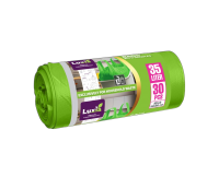 LUXIA Pungi p/u gunoi cu minere 35 L 30 buc. (verzi) LUX-4016 /35