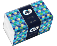 NUA Салфетки косметические в полиэтилене 3 слоя 184 штук /501321 /24