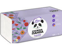 PANDA Полотенца бумажные листовые 2 слоя 230*220 140 шт белые 1/24
