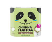 PANDA Туалетная бумага Premium Classic Plus 3 слоя 4 рулона 150 лист 18,75м /14