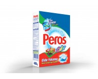PEROS Detergent praf manual și semiautomat 400gr, cutie din carton, Bright Colors p/u rufe colorate