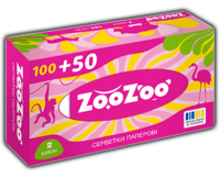 ZooZoo Салфетки косметические 100+50 шт, 2 слоя 1/18