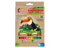 Creioane color 18 cul "ZOO" Plastic-Hexagon 29С 1741-08 Луч