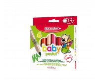 Creioane color 6 cul Baby Pastel Fibracolor 10020CE006SE