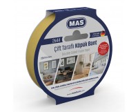 Лента клейкая (скотч) двусторонний вспененный 25мм х 5м MAS (2644) /48