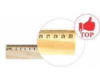 Линейка дерев. 30см 2007S/A (дерево, срез прямой, В упаковке) 1/72
