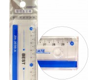 Rigla plastic transparent 30cm ZH-2030-A