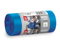 Pungi p/u gunoi cu urechi 35 L. 30 buc. WNS-3883 AZ albastre