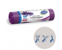 Пакеты для мусора с завязками 60л. 10 шт лаванда WNS-9909 /25