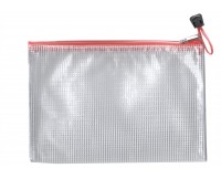 Папка на молнии белая фактура 24*16 3318-A5 1/12