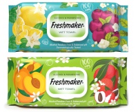 Салфетки влажные Freshmaker Fructe 100шт С КРЫШКОЙ