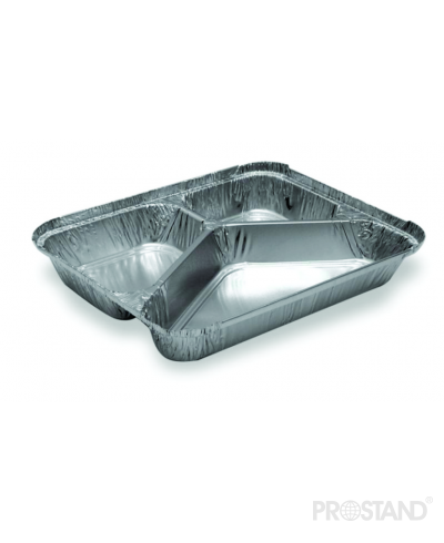 Caserola aluminiu 3 dispartituri cu capac S-681L 1/10