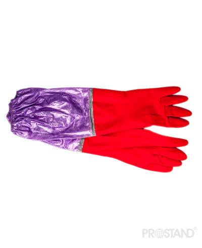 Перчатки латексные длинные на подкладке HU-0007 / Y-004 (L)