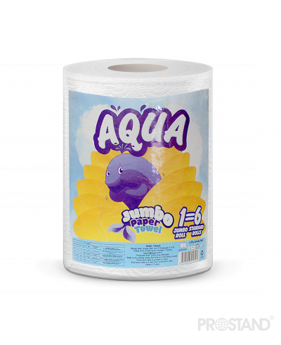 Aqua Полотенца кухонные 1 рулон 2 слоя Jumbo 60m 1=6 /6