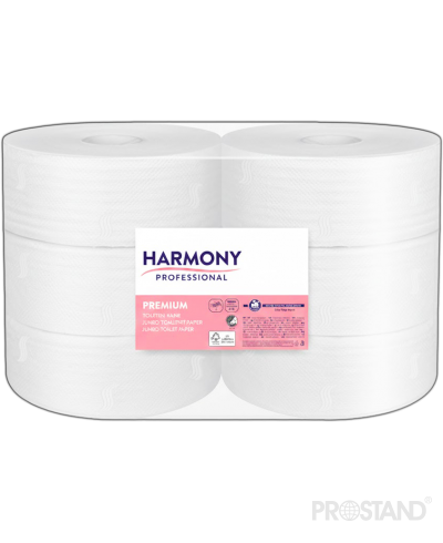 Harmony Prof Бумага туалетная Premium Jumbo Cellulosa 2 слоя 195м /6 /0763/7362