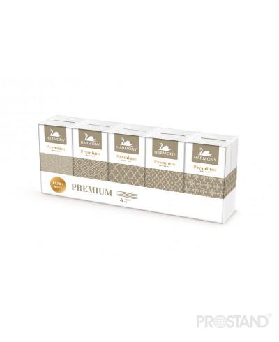 Harmony Платочки носовые Premium 4 слоя 9 1/10 по-штучно /240