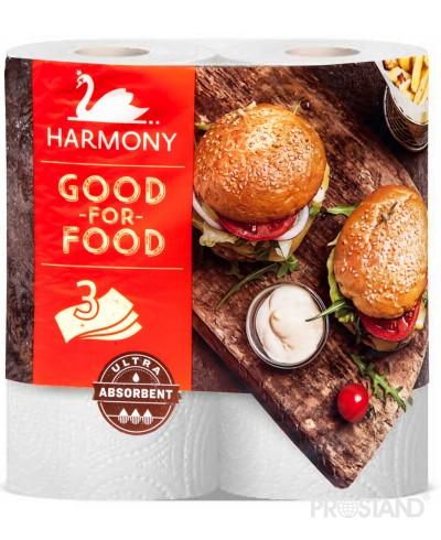 Harmony Полотенца бумажные Good-For-Food Ultra Absorbent 3 слоя рул 16,5м /15