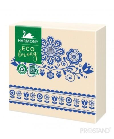 Harmony Servetele de masa Eco Loving 33*33 3 pliuri 20 buc