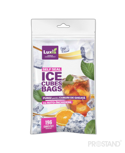 LUXIA Pungi p/u cuburi de gheata cu autoinchidere 196cub 4097 /100