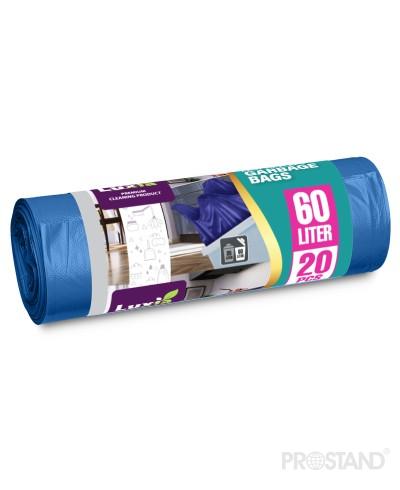 LUXIA Pungi p/u gunoi cu urechi 60 L 20 buc. albastru LUX-4017 /28