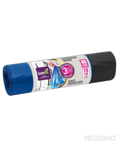 LUXIA Pungi p/u gunoi Extra rezistenti cu legatura 60 L 10 buc. LUX-4061 /30
