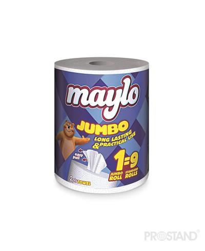 MAYLO Полотенца кухонные с центральной вытяжкой 1 рулон 2 слоя Jumbo 1=9 /85m 340 лист /500835 /6