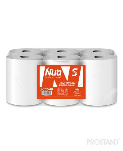 NUA PROF Полотенца бумажные Cellulosa Premium с центральной вытяжкой 2 слоя 500лист. 125m 1/6 /501497