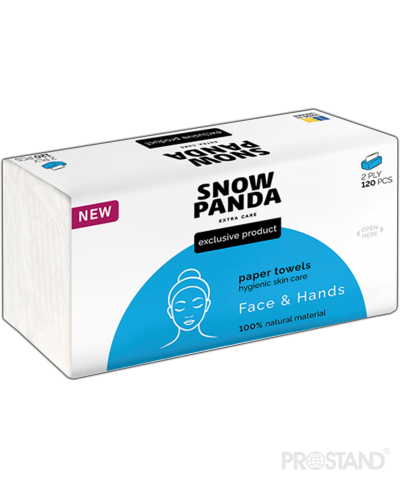 PANDA Extra Care Face&Hands Prosoape de hirtie in ambalaj moale 2 str. 120 buc 200*220mm