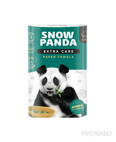 PANDA Кухонные полотенца Extra Care Jumbo 1 рулон 3 слоя 450 листов 54м 1=4 1/6