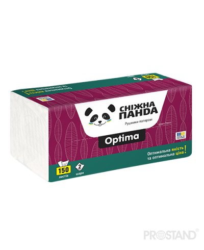 PANDA Полотенца бумажные листовые Optima 150 шт, 2 слоя, 200*220 мм /28
