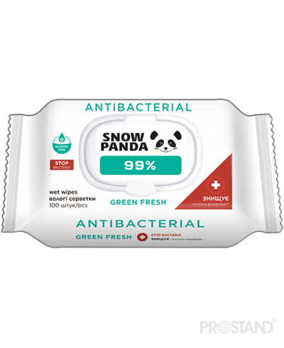 PANDA Салфетки влажные для рук и тела 99% с антимикробным действием 100 шт /12