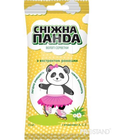 PANDA Салфетки влажные с экстрактом ромашки 15шт 1/32