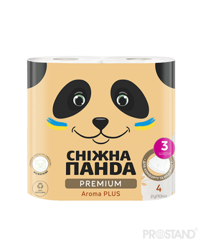PANDA Hirtie igienica Premium Aroma Plus 3str. 4 role 150foi 18,75m /14