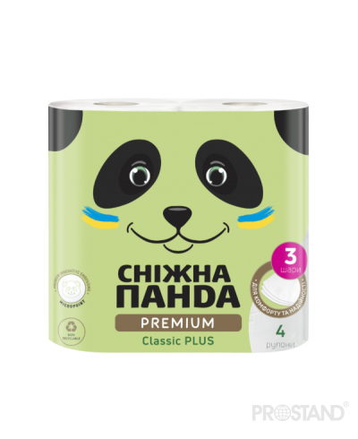 PANDA Hirtie igienica Premium Classic Plus 3str. 4 role 150foi 18.75m /14