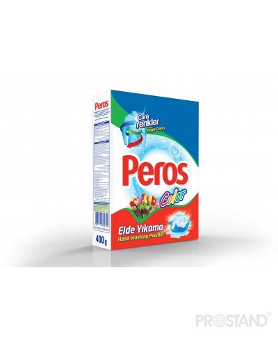 PEROS Detergent praf manual și semiautomat 400gr, cutie din carton, Bright Colors p/u rufe colorate