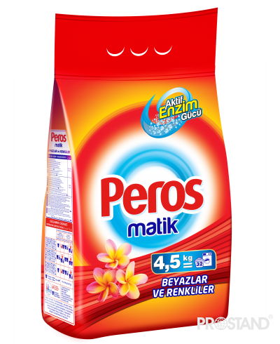 PEROS Detergent praf automat 4,5kg, ambalaj moale