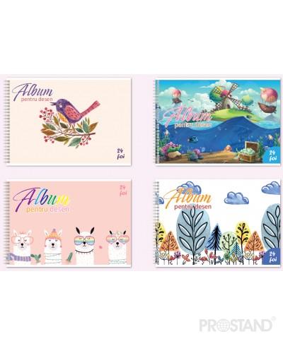 PROSTAND Альбом для рисования на спирали A4 24л. PRS-A4-24 /12/96