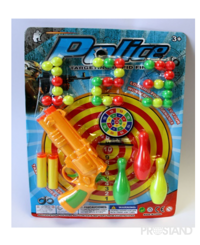 Police set pistol 1-2-3 din plastic 7311-1B