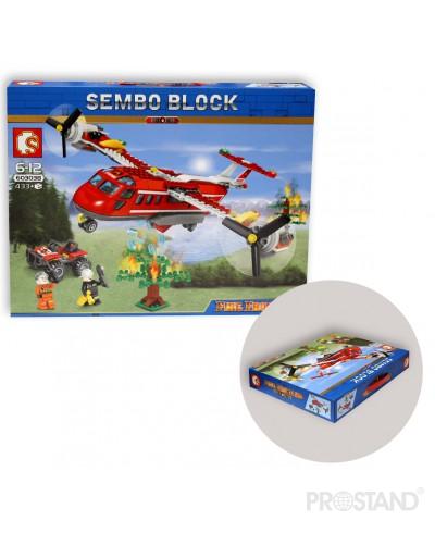 Sembo Block Avion pompieri constructor din plastic 433+ buc 603038
