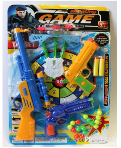 Shooting Game набор пистолетов пластиковый 7311-0B 1/60