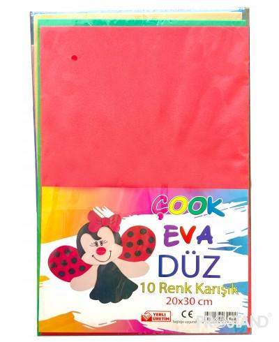 Бумага вспененная 10 цветов А4 ARK 1263 20*30см 1/100