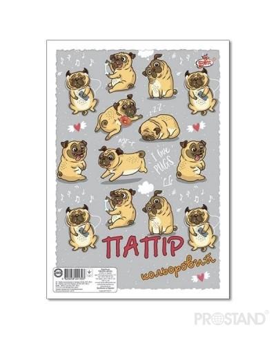 Цветная бумага односторонняя 9л А4 Brisk УВ-5 1/50/600