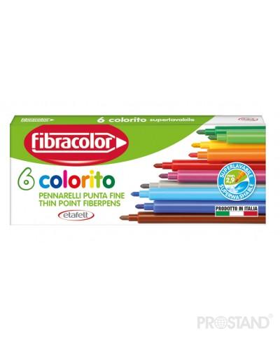 Фломастеры 6цв моющиеся Fibracolor 10539SW006SC /24/288