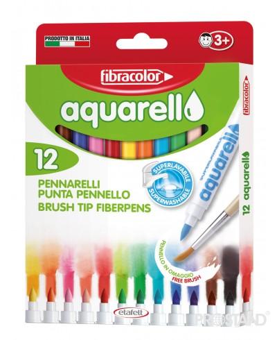 Carioci acuarela 12cul Fibracolor 10550AQ012SE