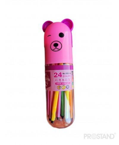 Фломастеры в пластиковой круглой упаковке 24цв 999-24 /25/100