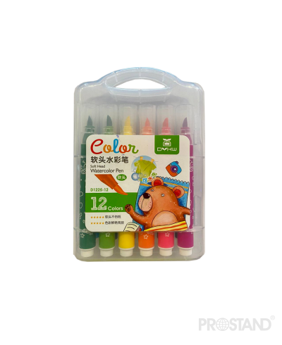 Фломастеры в пластиковой прамоуг упаковке12цв 1225-12 /12/144