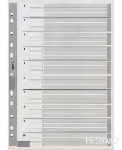 Separator plastic A4 10 cifre Quicks