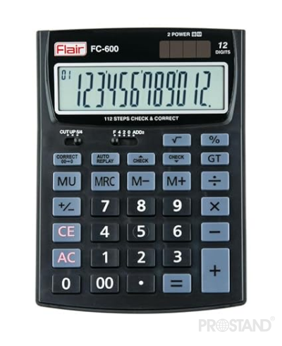 Калькулятор электронный FLAIR FC 600 130*178мм 1/10/40